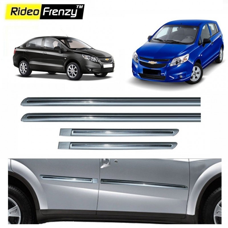 Buy Chevrolet Sail Uva/Sail Sedan Silver Chromed Side Beading online | Rideofrenzy