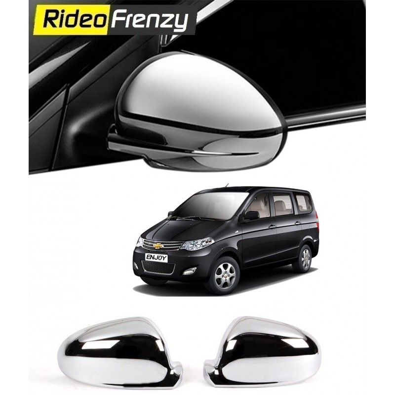 Buy Chevrolet Enjoy Chrome Mirror Covers online at low prices | Rideofrenzy