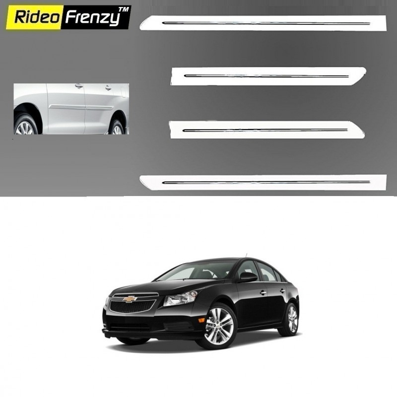 Buy Chevrolet Cruze White Chromed Side Beading online | Rideofrenzy