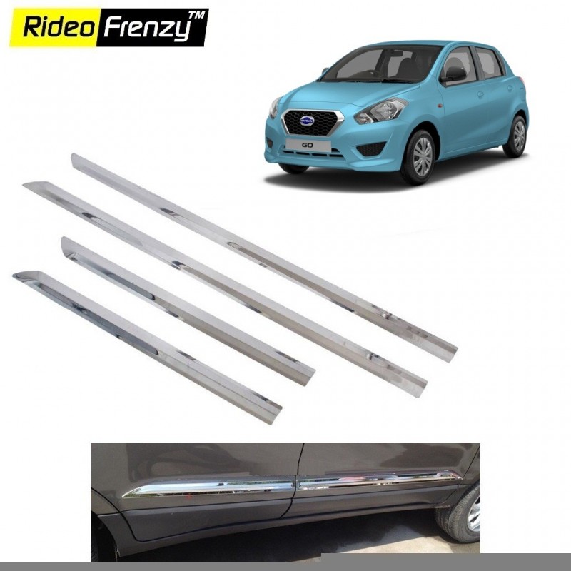 Buy Stainless Steel Datsun Go Chrome Side Beading online at low prices | Rideofrenzy