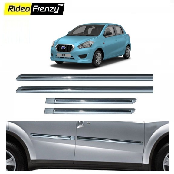 Buy Datsun Go Silver Chromed Side Beading online at low prices | Rideofrenzy