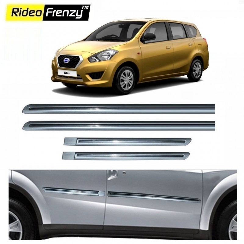 Buy Datsun Go Plus Silver Chromed Side Beading online | Rideofrenzy