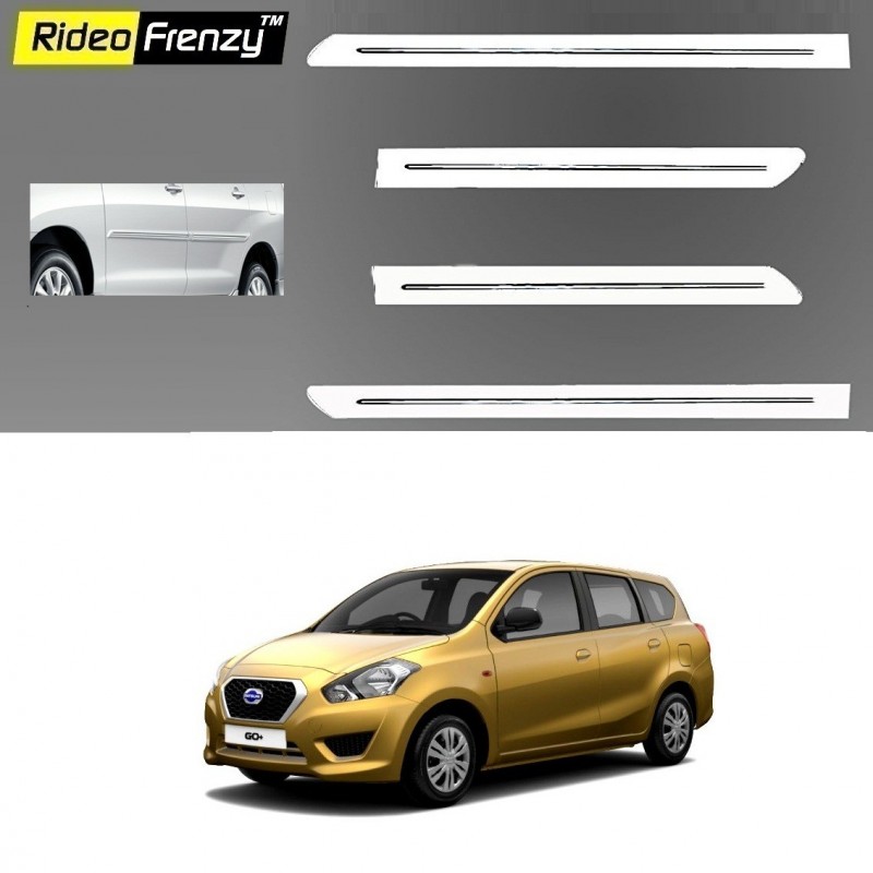 Buy Datsun Go Plus White Chromed Side Beading online at low prices | Rideofrenzy