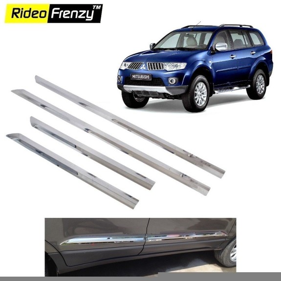 Buy Stainless Steel Pajero Sport Chrome Side Beading online | Rideofrenzy
