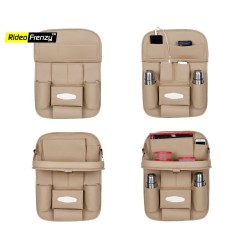 Buy Premium Leather Car Organizer-Multi Pocket 3D Design at low prices-RideoFrenzy