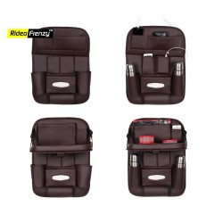 Buy Premium Leather Car Organizer-Multi Pocket 3D Design at low prices-RideoFrenzy