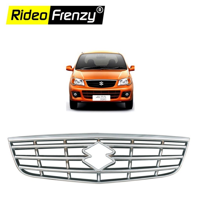 Buy Premium Alto K10 Front Chrome Grill Covers at low prices-RideoFrenzy