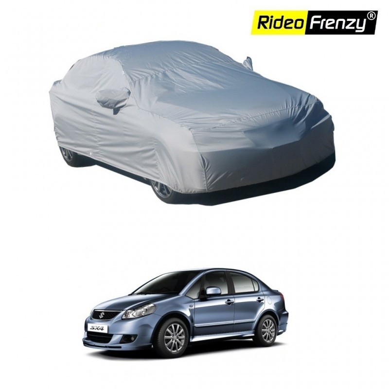 Buy Premium Fabric Maruti SX4 Body Cover with Mirror Pockets at low prices-RideoFrenzy