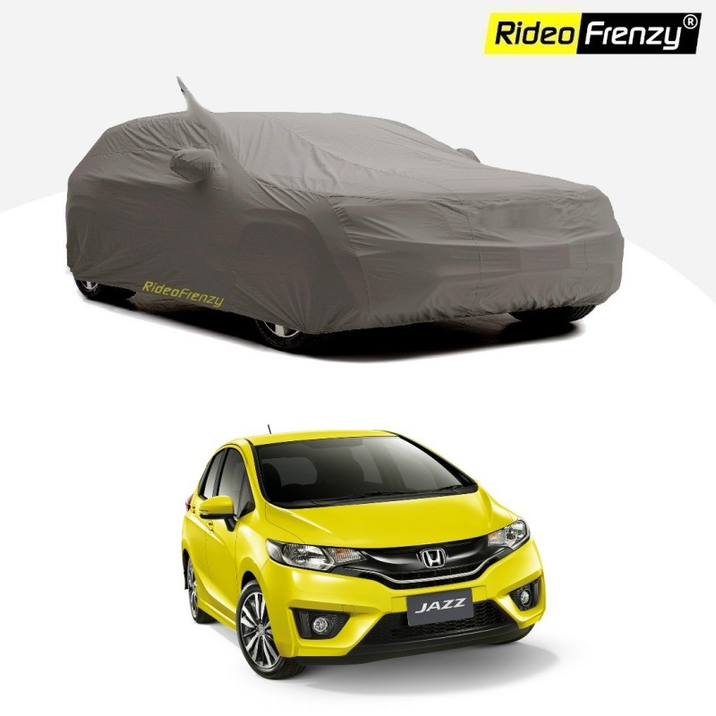 Buy Premium Fabric Honda Jazz body cover with Mirror & Antenna Pockets online at low prices-Rideofrenzy