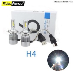 Buy H4 LED Bulbs | 3800LM Ultra Bright White Light | C6 High & Low Beams Online India