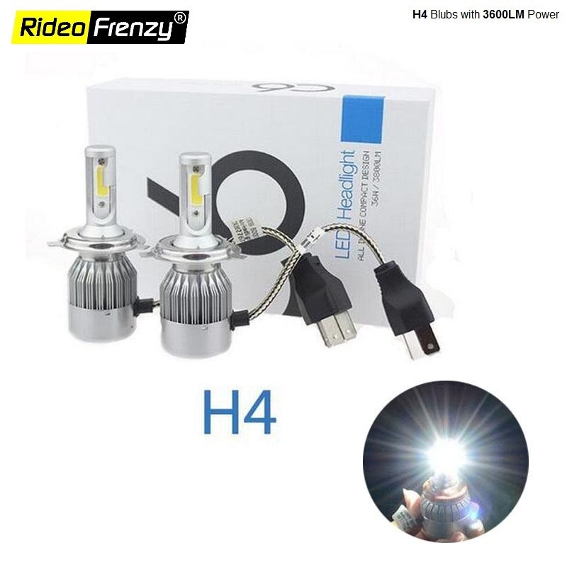 Buy H4 LED Bulbs, 3800LM Ultra Bright White Light