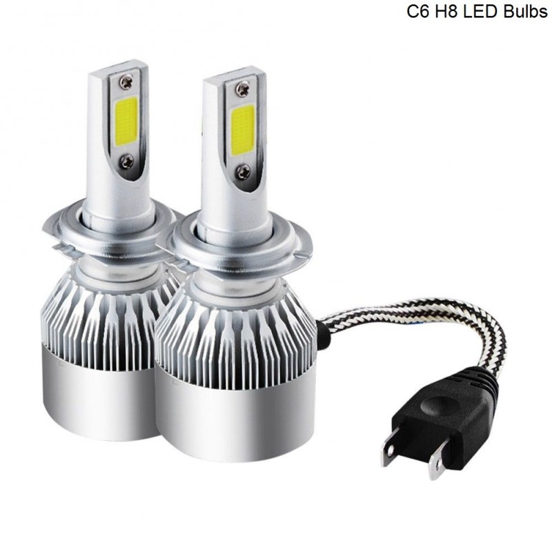 Buy Ultra bright C6 H8 LED Fog Lamp Bulbs, 3800LM White Light Bulbs