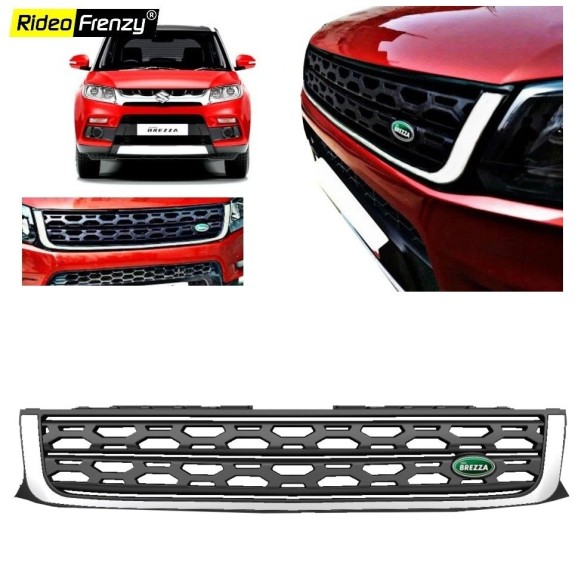 Buy Vitara Brezza Black Modified Front Grill | Rover Style | Custom Fit & Imported Quality