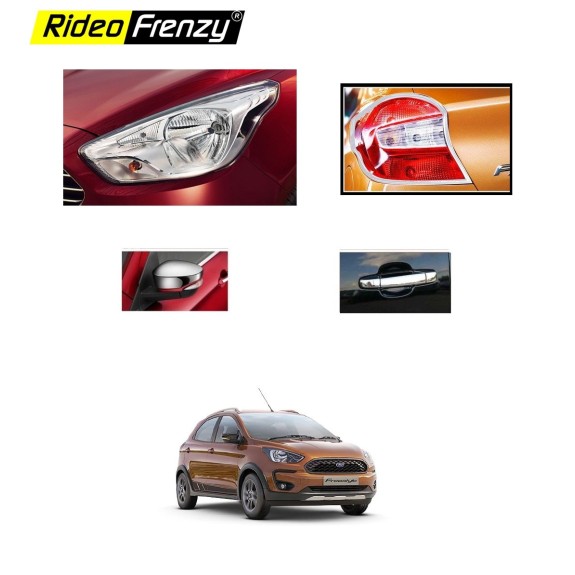 Buy New Ford FreeStyle Chrome Combo Set of headlight,Tail lights,Mirror covers,Handles at low prices-RideoFrenzy