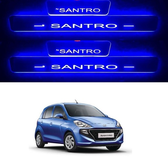 Buy New Santro 2018 Illuminated Scuff Plates | Blue LED Foot Steps