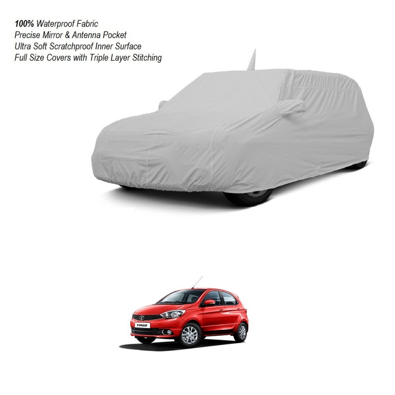 Buy Tata Tiago Body Cover with Mirror Pockets & Antenna | 100% Waterproof Online India