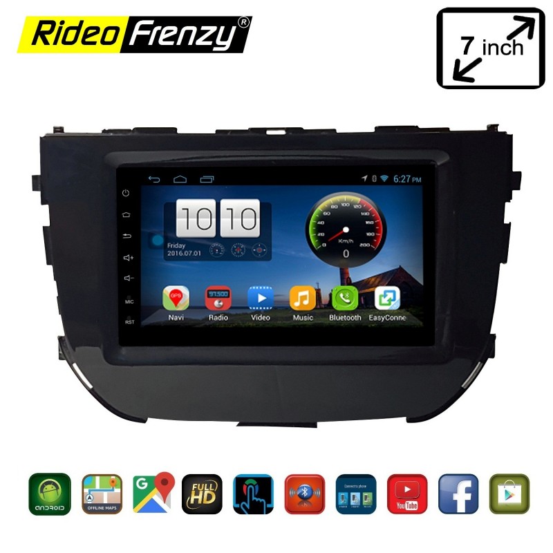 Vitara Brezza Android Touch screen Stereo System With Inbuilt Bluetooth | MP5 | FM Radio | GPS Navigator