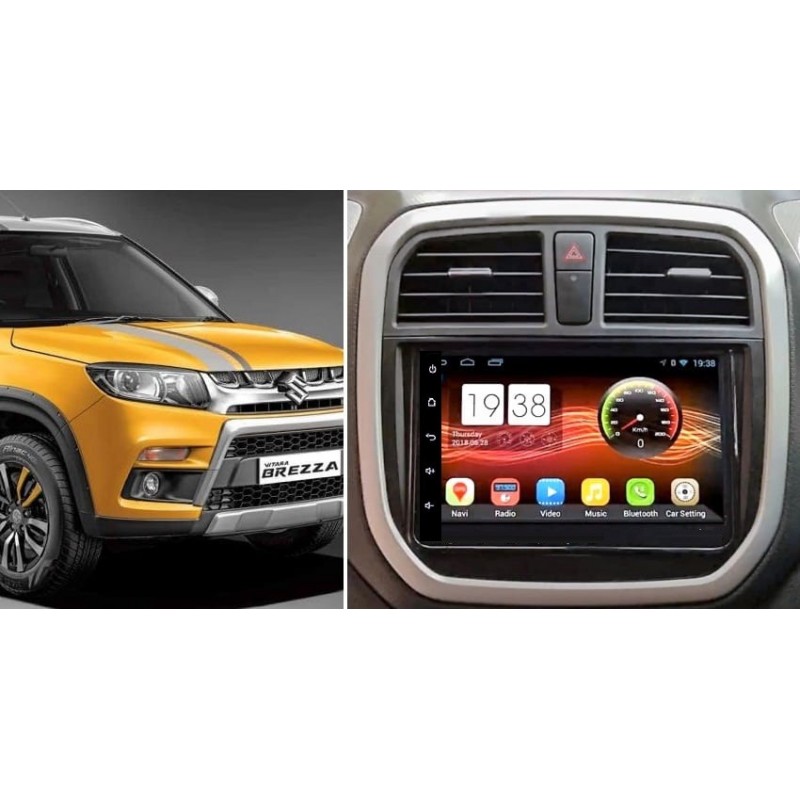 Vitara Brezza Android Touch screen Stereo System With Inbuilt Bluetooth | MP5 | FM Radio | GPS Navigator