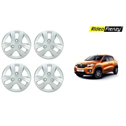 Buy Renault Kwid Stylish Wheel Covers Cap | ABS plastic | Silver Color | Kwid Modification Accessories