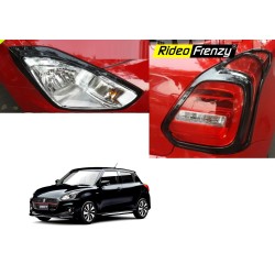 Buy New Swift 2018 Headlight & Tail Light Garnish Online | Piano Black