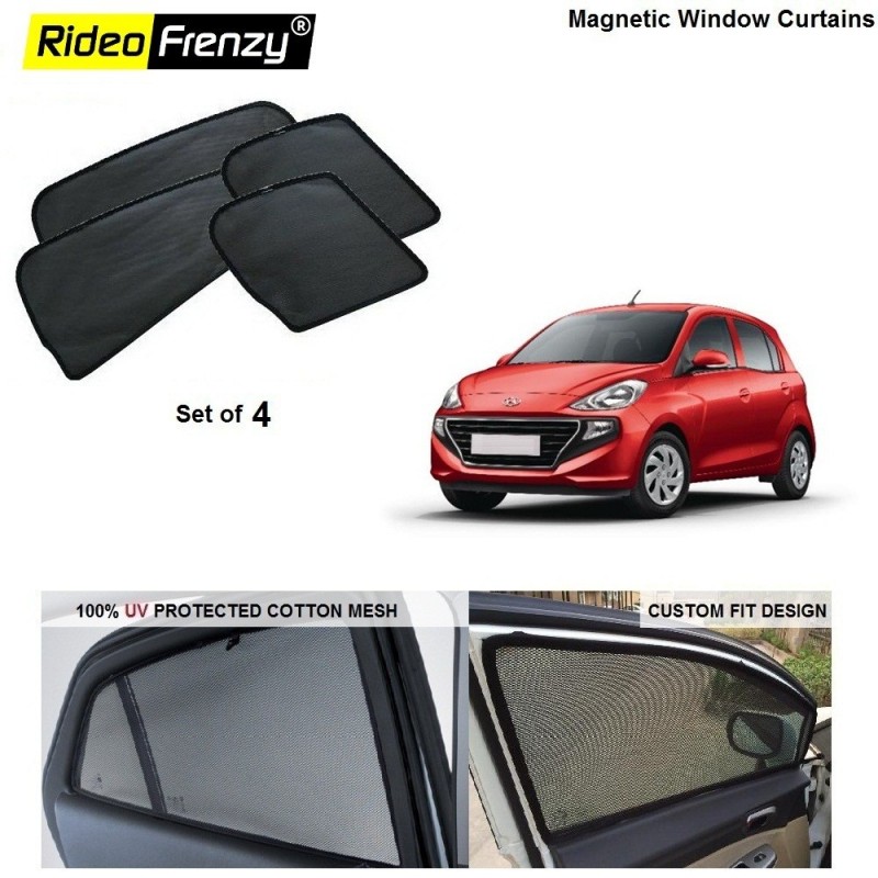 Buy Hyundai Santro 2018 Magnetic Window Sunshade | 90% heat isolation