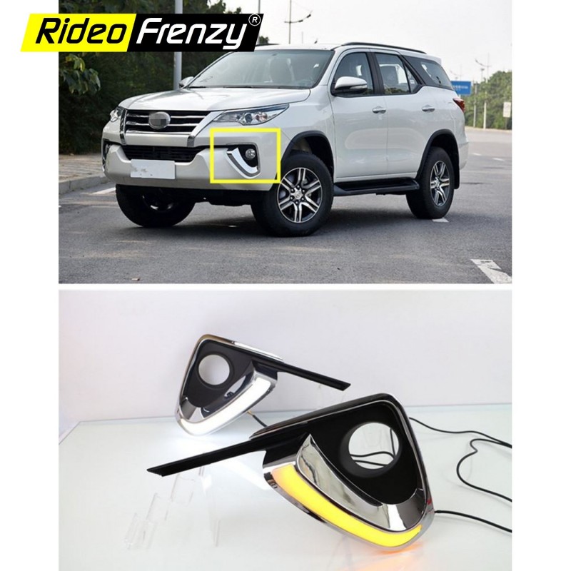 Buy Toyota Fortuner Fog Lamp with DRL and turning Indicator | Socket to Socket fitting