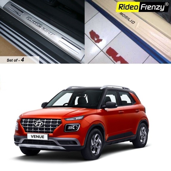 Buy Hyundai Venue Stainless Steel Door Scuff Sill Plate at low prices-RideoFrenzy