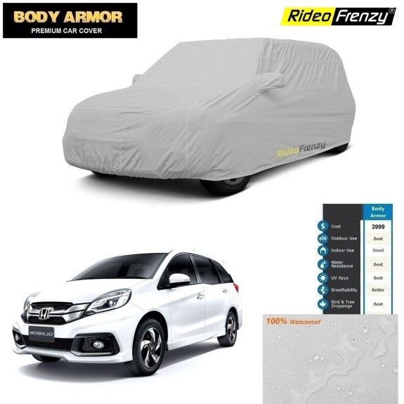 Body Armor Honda Mobilio Car Cover with Mirror Pockets | 100% WaterProof | UV Resistant | No Color Bleeding