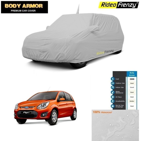 Body Armor Old Ford Figo Car Cover with Mirror & Antenna Pocket | 100% WaterProof | UV Resistant | No Color Bleeding