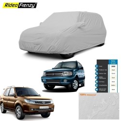 Body Armor Tata Safari Storme Car Cover with Mirror Pockets | 100% WaterProof | UV Resistant | No Color Bleeding