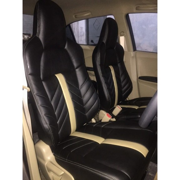 Original Pattern Honda Car Seat Covers | Premium Black Art Leather