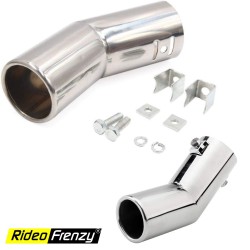 Bent Zag Chrome Heavy Duty Exhaust Muffler Pipe Tip