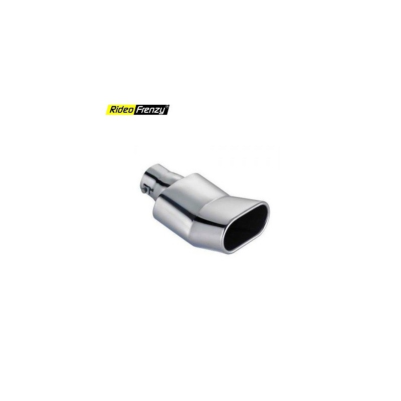 Buy Big Square Zig Zag Chrome Heavy Duty Exhaust Muffler Tip online at lowest price in India