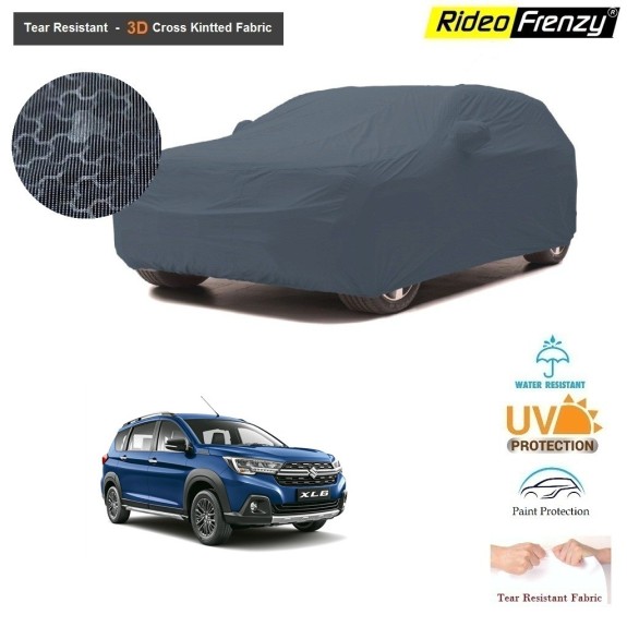 Maruti NEXA XL6 Body Cover with Mirror Pockets | 3D Cross Knitted Fabric | UV & Tear Resistant