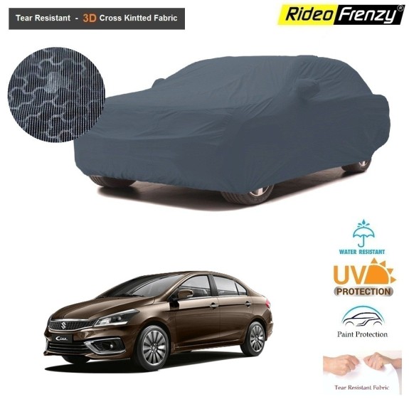 Maruti NEXA Ciaz Body Cover with Mirror Pockets | 3D Cross Knitted Fabric | UV & Tear Resistant