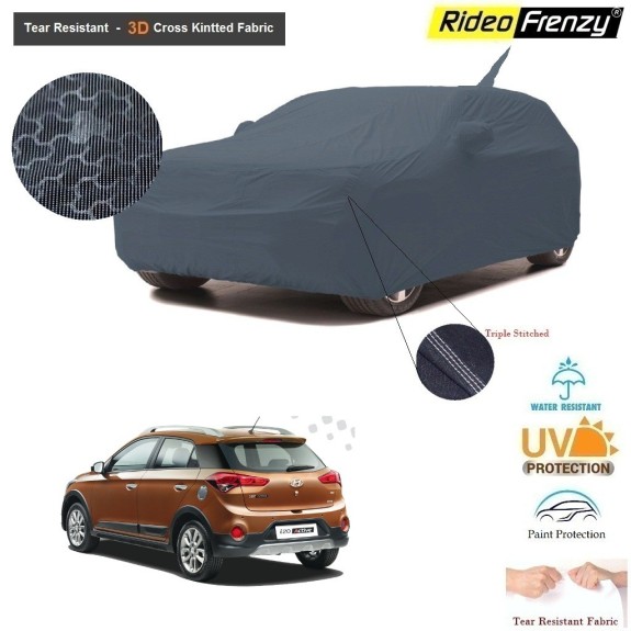Hyundai Elite i20 Body Cover with Antenna and Mirror Pockets | 3D Cross Knitted Fabric | UV & Tear Resistant