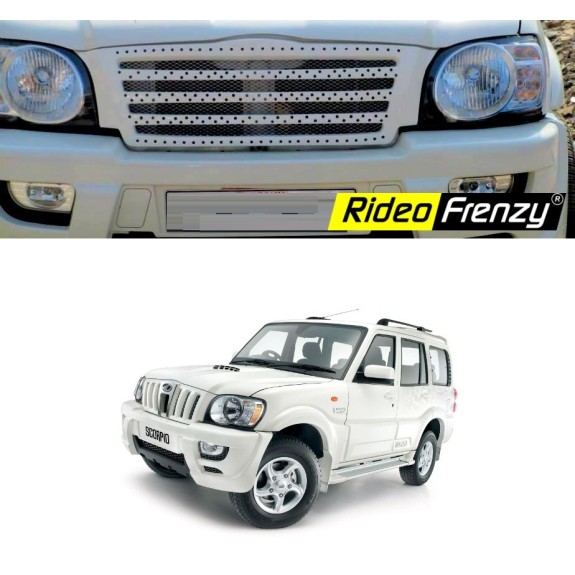 Mahindra Scorpio Customized Front Grill | ABS Moulded | Custom Fit | White Color
