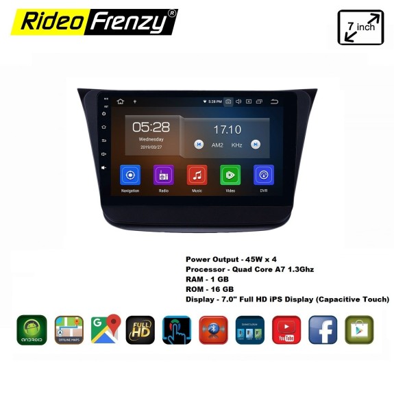 New WagonR 2019 | 2020 Android Double Din Stereo System With Inbuilt Bluetooth | 9 inch Touch Screen | GPS Navigator