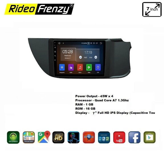 Maruti Alto K10 & Alto 800 Android Double Din Stereo System With Inbuilt Bluetooth | 7 inch Touch Screen | GPS Navigator