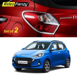 Hyundai Grand i10 Nios Chrome Tail Light Covers Garnish | Triple Layered Chrome Plating