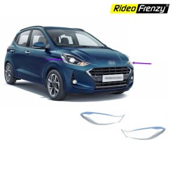 Hyundai Grand i10 Nios Chrome HeadLight Covers Garnish | Triple Layered Chrome Plating