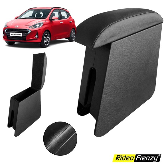 Buy Grand i10 Nios Original OEM Type Arm Rest | Custom Fit Leather Wrapped | Drillfree