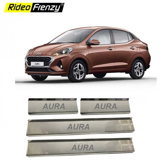 Buy Hyundai AURA Stainless Steel Door Scuff Sill Plates