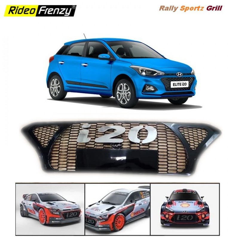 Buy Hyundai Elite i20 Customized Grill Piano Black| Imported | ABS Moulded | Custom Fit Design