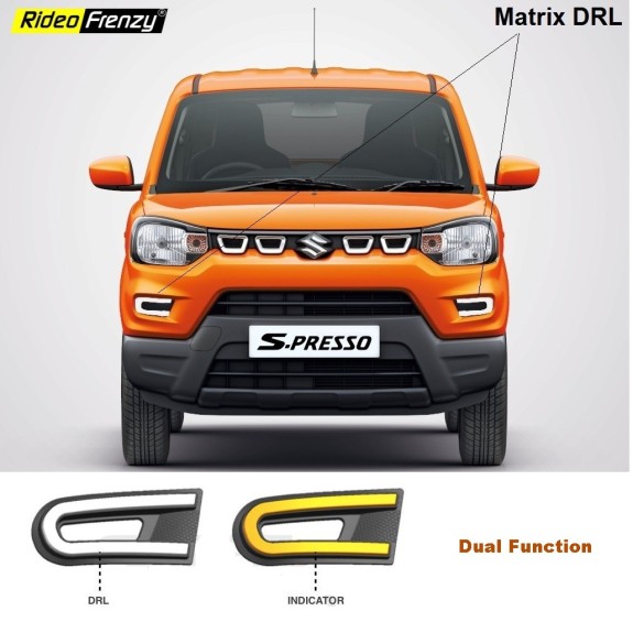 Buy Maruti S-Presso Led DRL Day Time Running Lights | Matrix Type Turn Indicator Signal