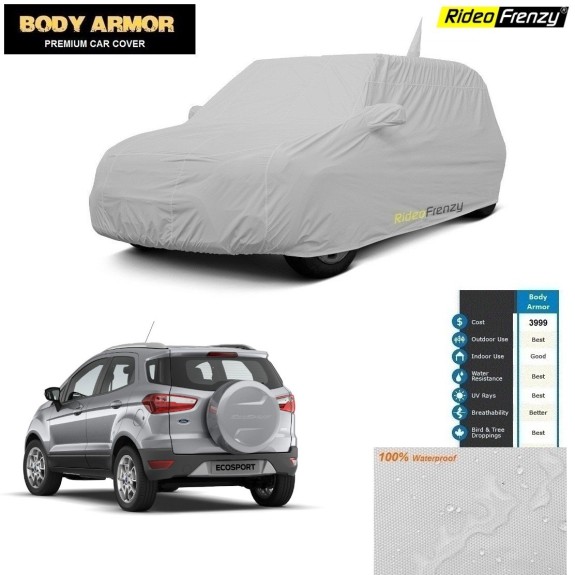 Buy Body Armor Ford Ecosport Car Cover with Mirror Pocket | 100% WaterProof | UV Resistant | No Color Bleeding
