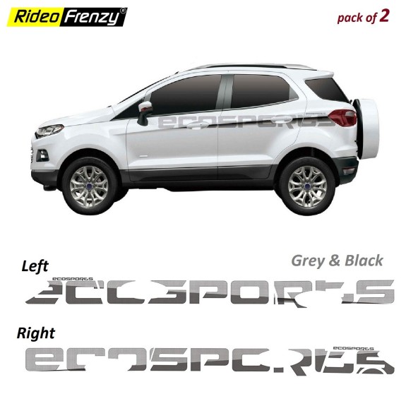 Buy Ford Ecosport Body Graphics Stickers | Black & Grey | Complete Set | Original OEM Type