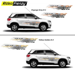 Buy New Vitara Brezza Side Body Graphics Stickers | Complete Set | Original OEM Type