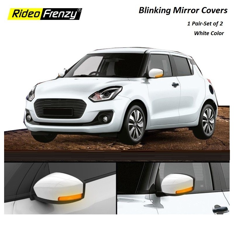 Buy Suzuki Swift 2018  2019  2020 White Blinking Side Mirror Covers