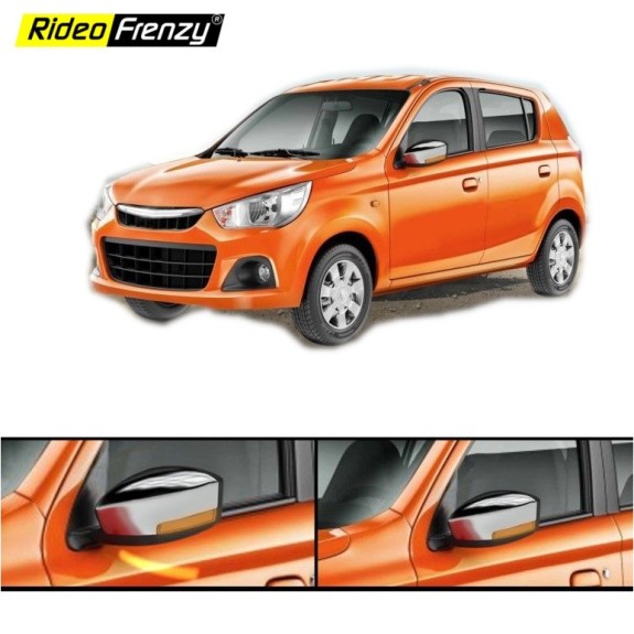 Buy New Maruti Alto K10 Chrome Blinking Side Mirror Garnish Covers with Indicators | Specialized ABS Material